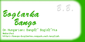 boglarka bango business card